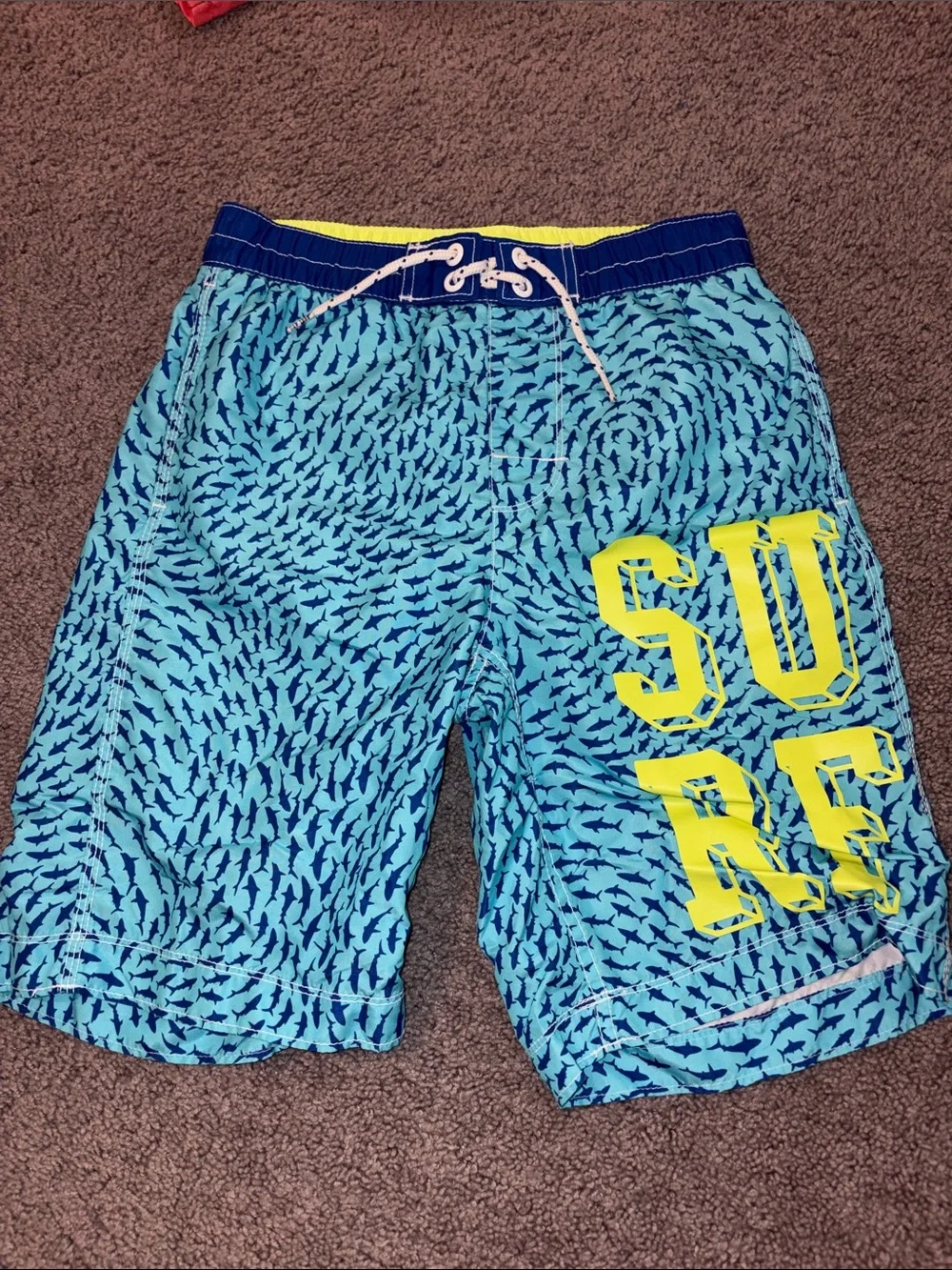 GAP Kids Neon Yellow Swim Shorts with White Liner